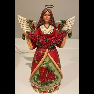 Jim Shore Christmas Angel Poinsettia 2013😇
